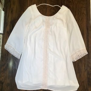 3 for $15 White and Pink Lace Tunic Dress